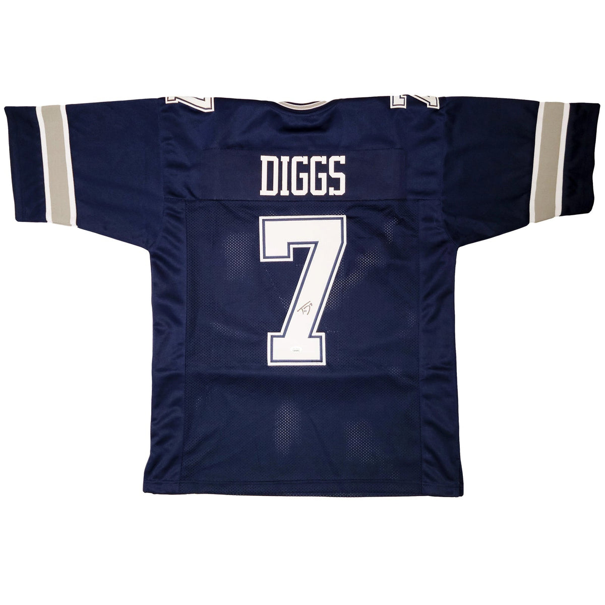 Trevon Diggs Autographed Dallas (Navy Blue #7) Custom Jersey - JSA