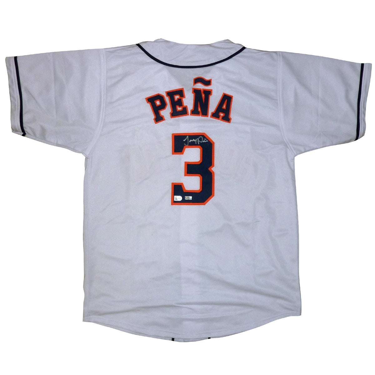 Jeremy Pena Autographed Houston (White #3) Custom Jersey β JSA