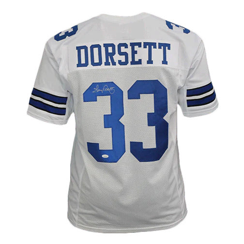 Tony Dorsett Autographed Dallas Cowboys (White #33) Custom Jersey - JSA