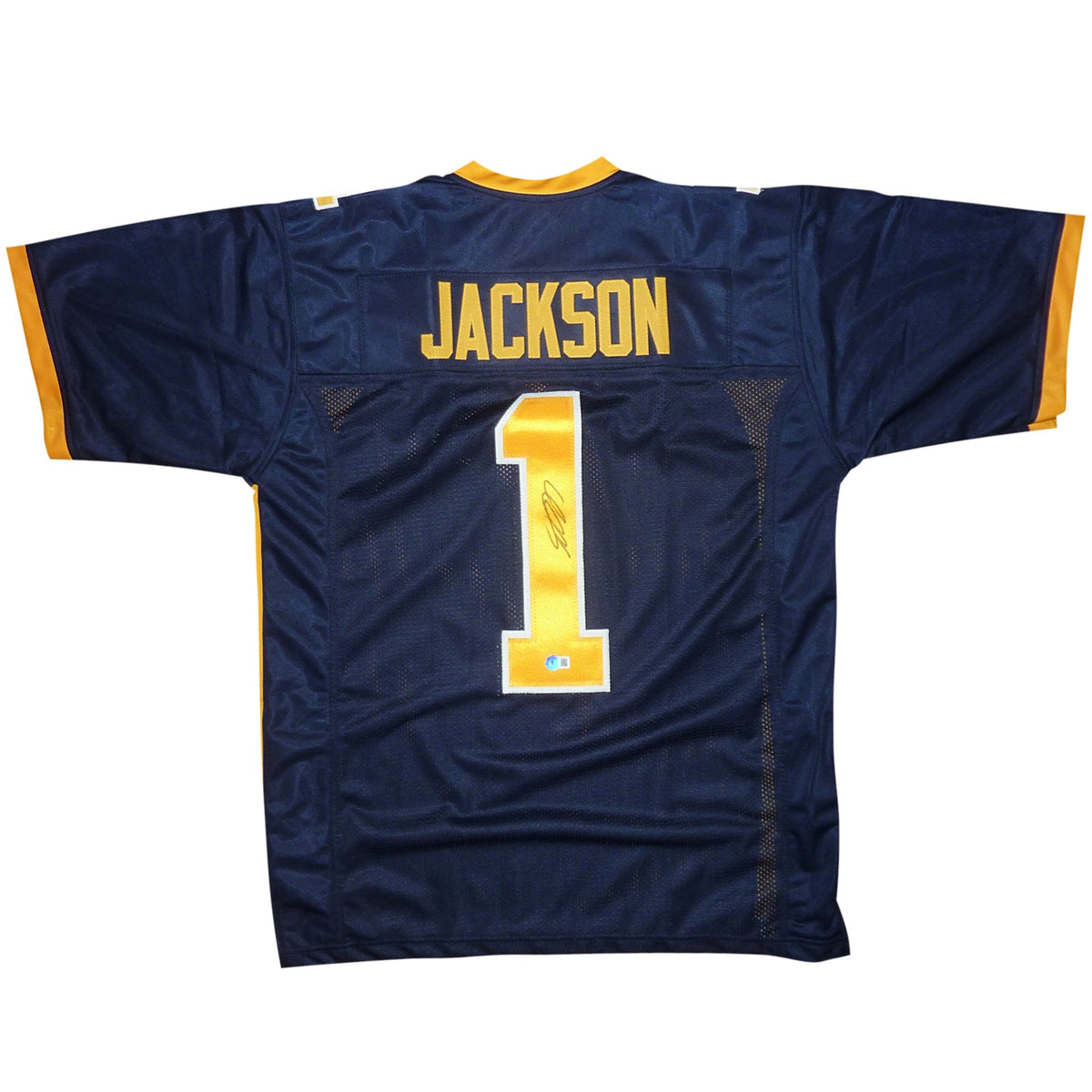DeSean Jackson Autographed California Cal Bears (Blue #1) Custom Jersey - Beckett