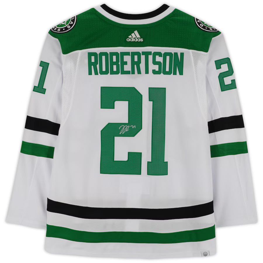 Jason Robertson Autographed Dallas Stars (White #21) Adidas Hockey Jersey - Fanatics