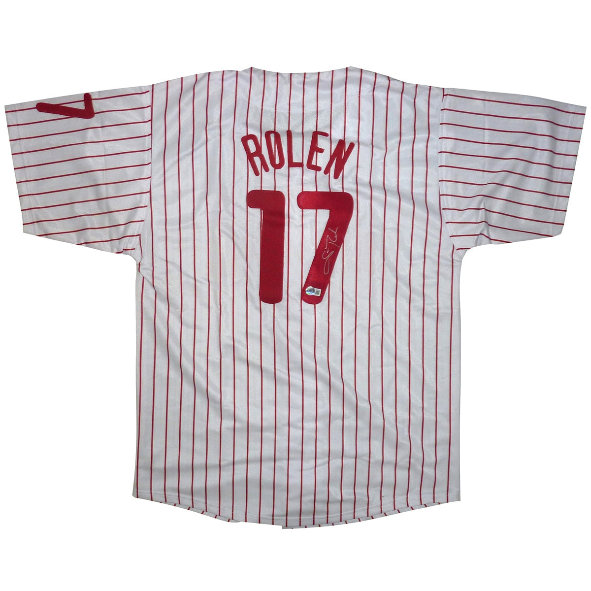 Scott Rolen Autographed Philadelphia (White Pinstripe #17) Custom Jersey - Beckett