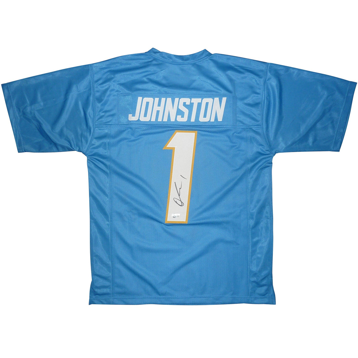 Quentin Johnston Autographed Los Angeles (Baby Blue #1) Custom Jersey - Beckett