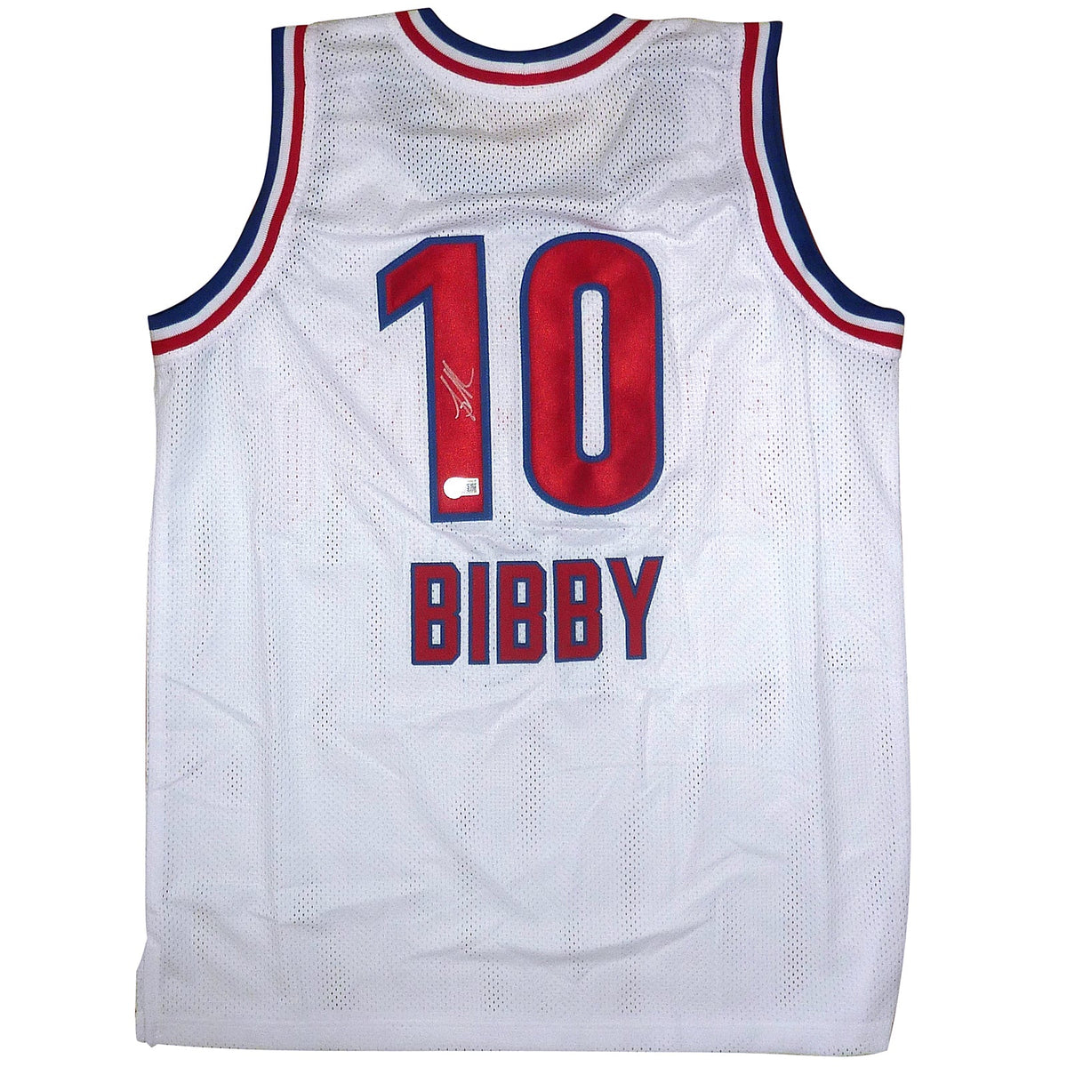 Mike Bibby Autographed Sacramento (White #10) Custom Jersey - Beckett