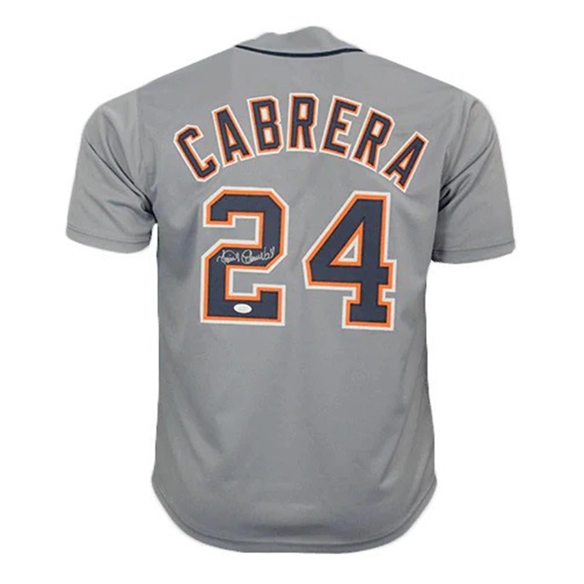 Miguel Cabrera Autographed Detroit (Gray #24) Custom Jersey - JSA