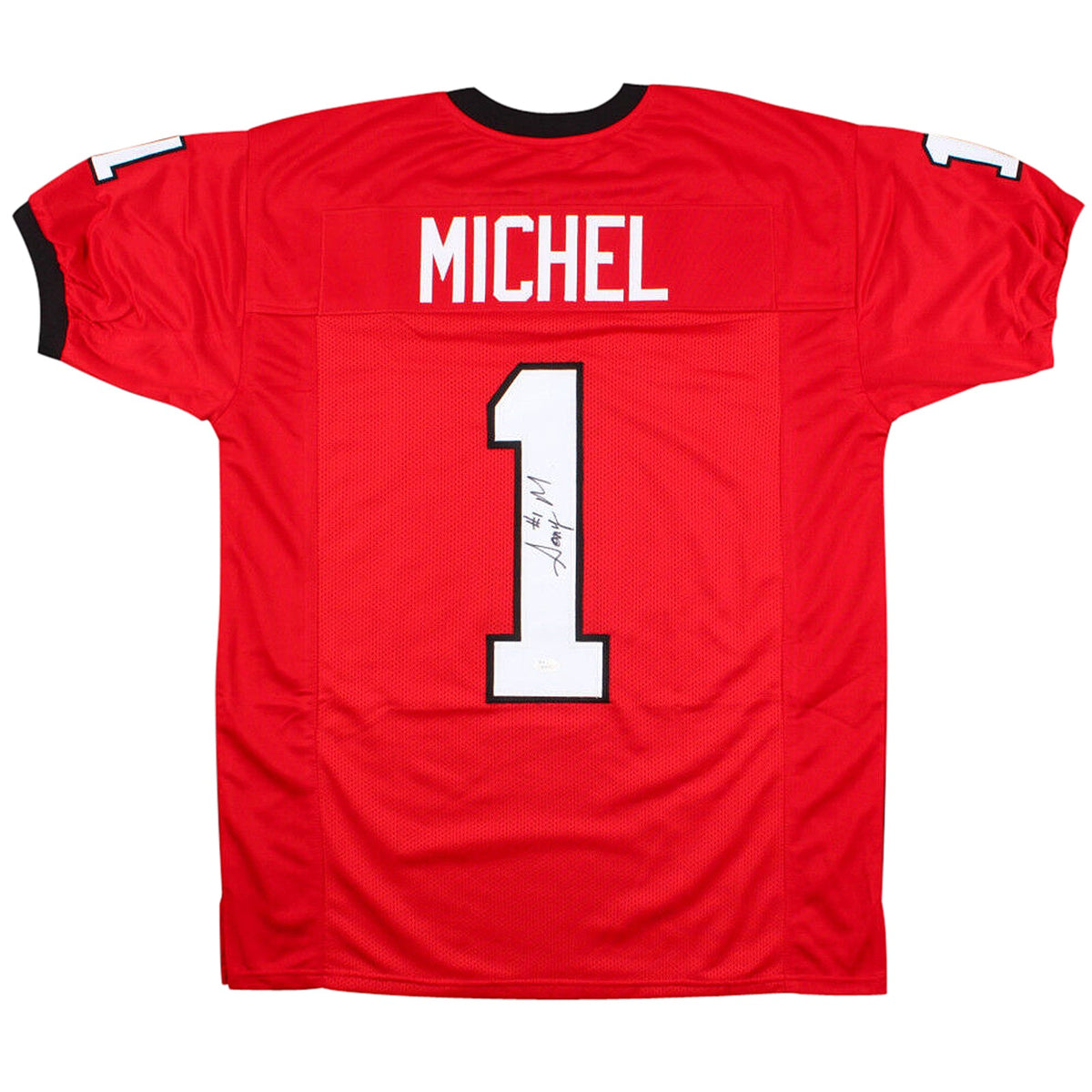 Sony Michel Autographed Georgia Bulldogs (Red #1) Custom Jersey - Beckett