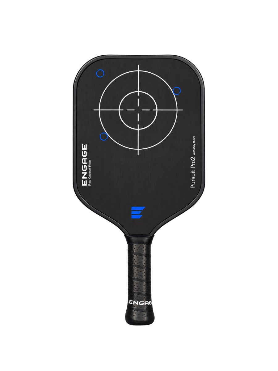 Engage Pursuit Pro2 Widebody 16mm Pickleball Paddle in Carbon Sky - front view