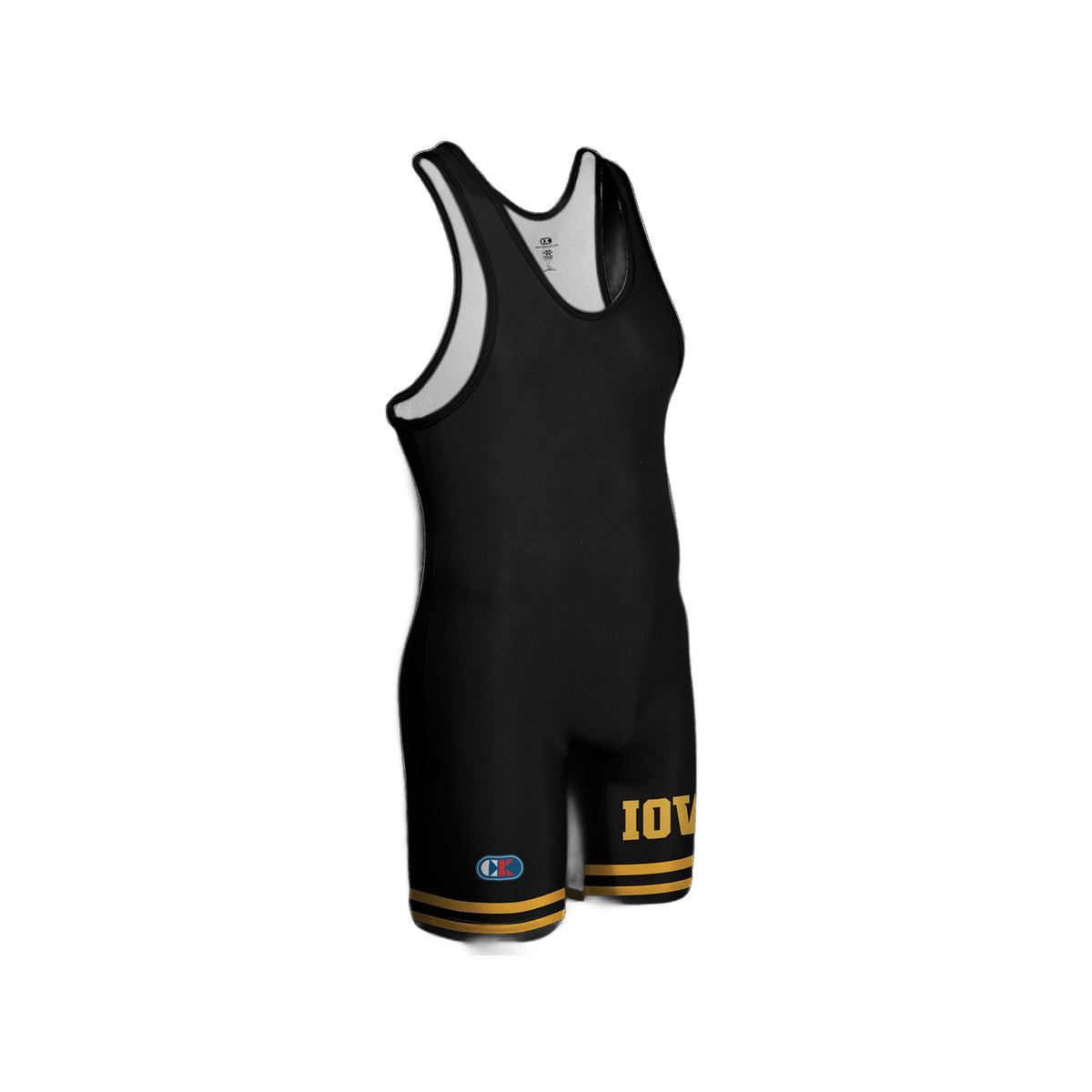 Cliff Keen S79UIW Iowa Hawkeyes Wrestling Singlet in Black/Gold