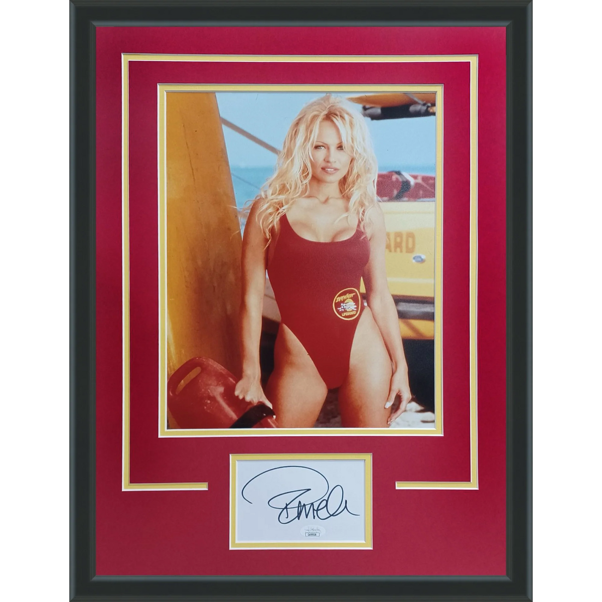 Pamela Anderson Baywatch 11x14 Photo Deluxe Framed with Autograph β JSA
