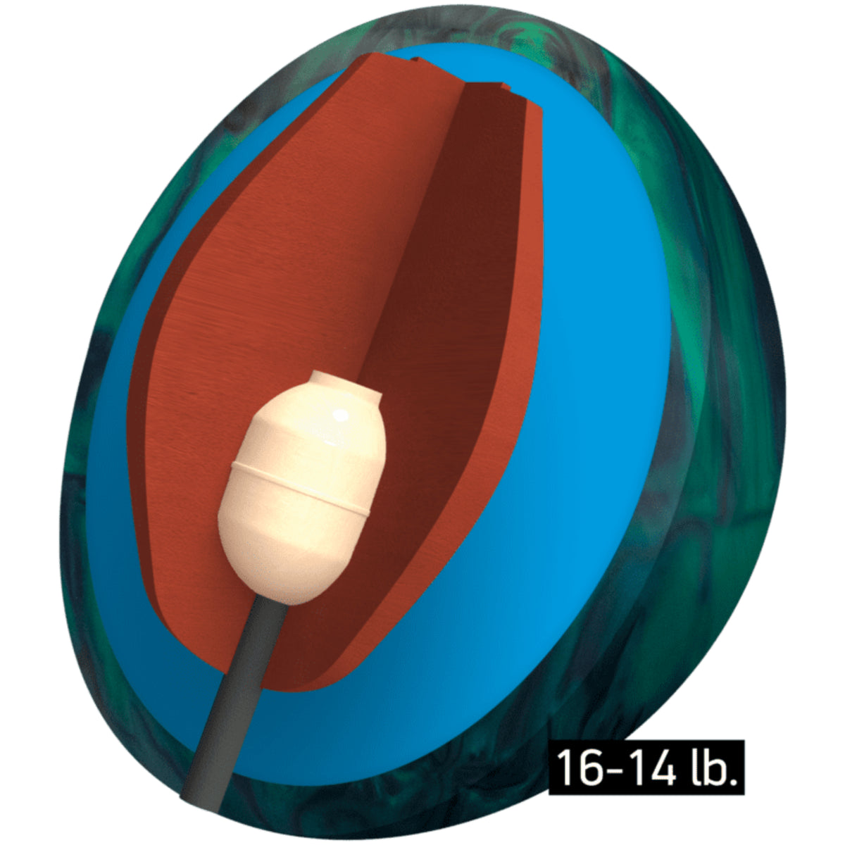 Columbia 300 Piranha PowerCOR Pearl PRE-DRILLED Bowling Ball