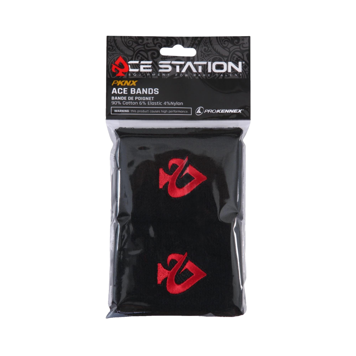 ProKennex Black Ace Wristband - Black — product view