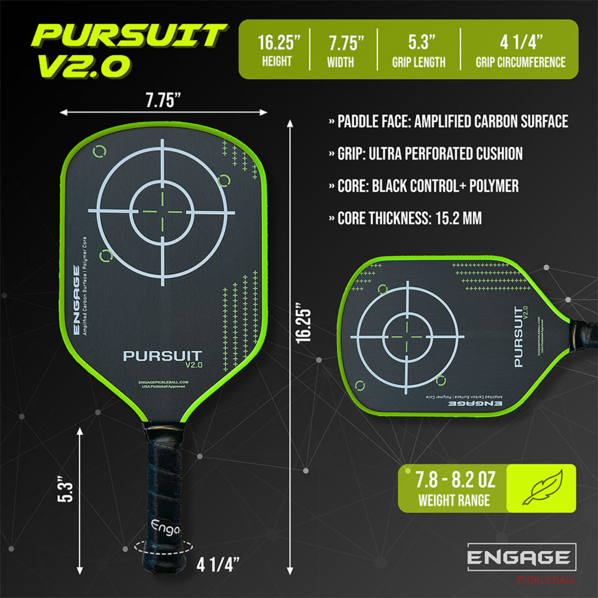Engage Pursuit V2.0 Pickleball Paddle