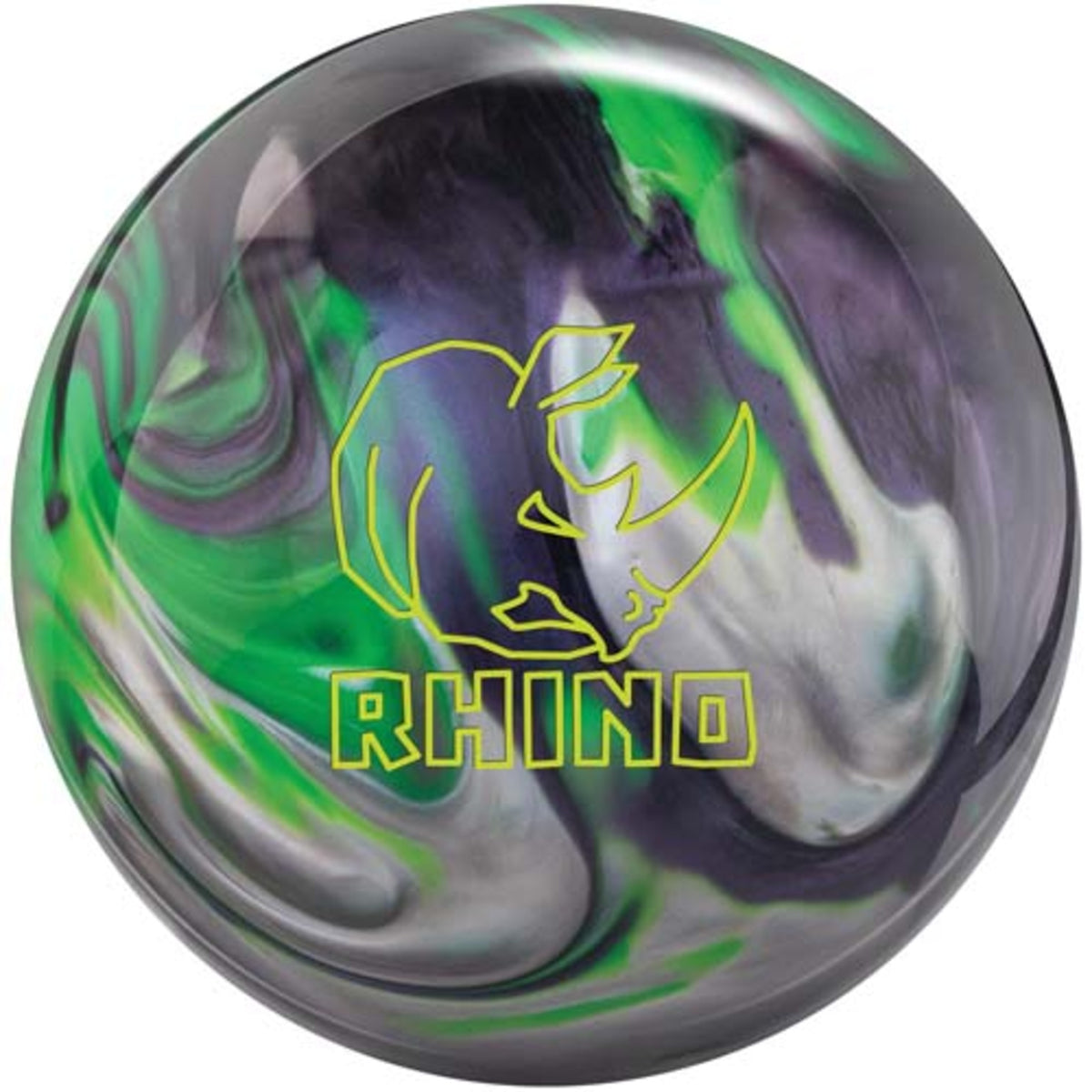 Brunswick Rhino Carbon Lime Silver PRE-DRILLED Bowling Ball