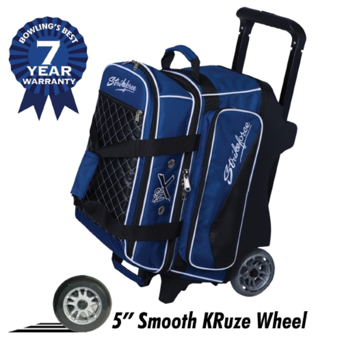 KR Strikeforce 2 Ball Royal Flush Double Roller Royal Bowling Bag