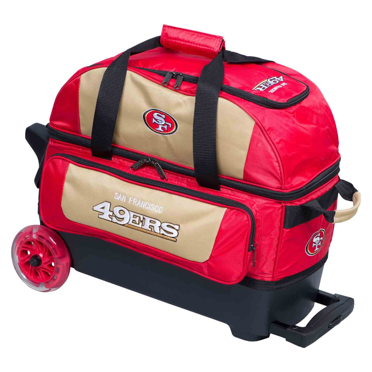 KR NFL 2 Ball Double Roller San Francisco 49ers Bowling Bag