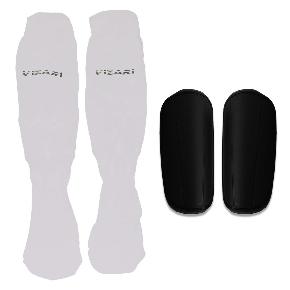 Vizari Shin-guard W/ Sock – White