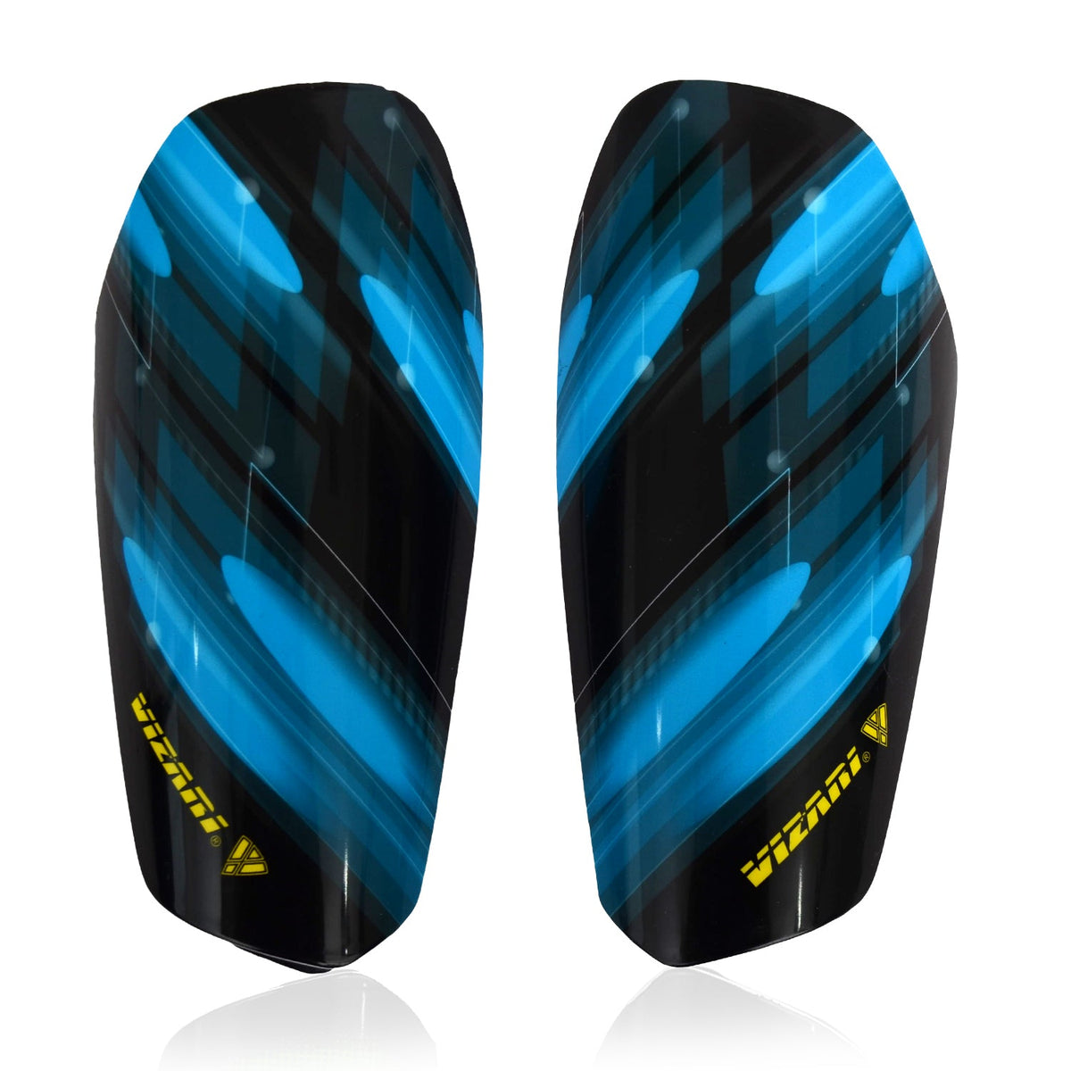 Vizari Salinas Soccer Shin Guard with Pocketed Sleeve – Sky/Black