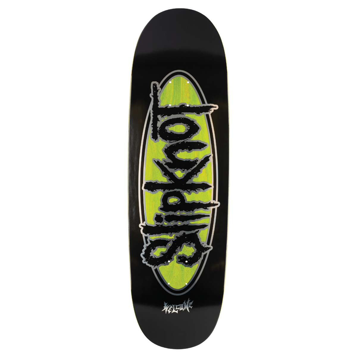 Welcome x Slipknot Oval Logo on Boline 2.0 - 9.5" Black/Green Stain