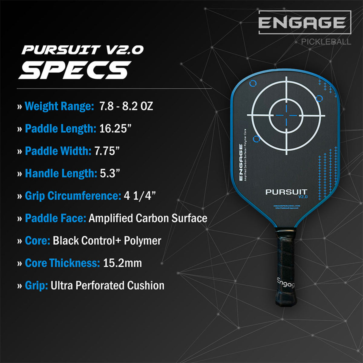 Engage Pursuit V2.0 Pickleball Paddle