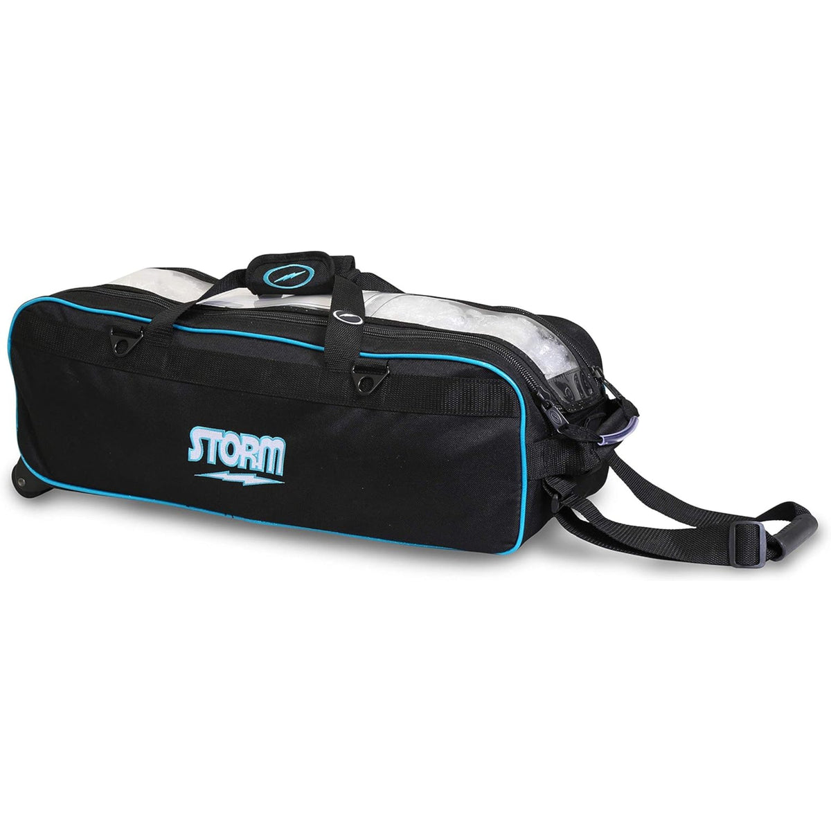 Storm Tournament 3 Ball Deluxe Tote Roller in black and blue