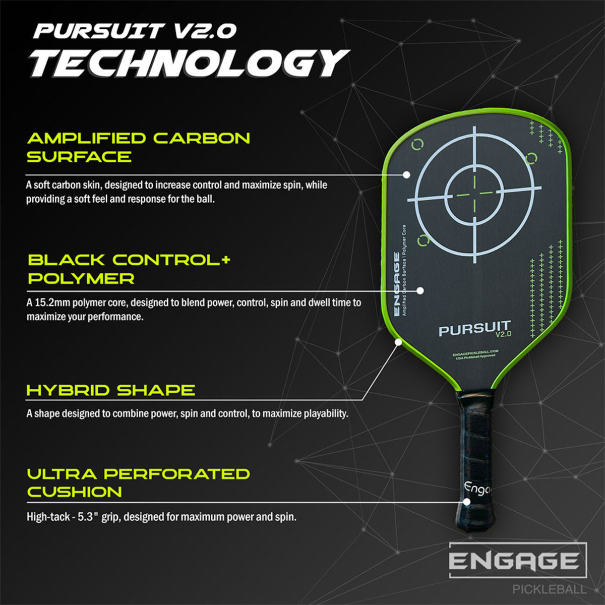 Engage Pursuit V2.0 Pickleball Paddle