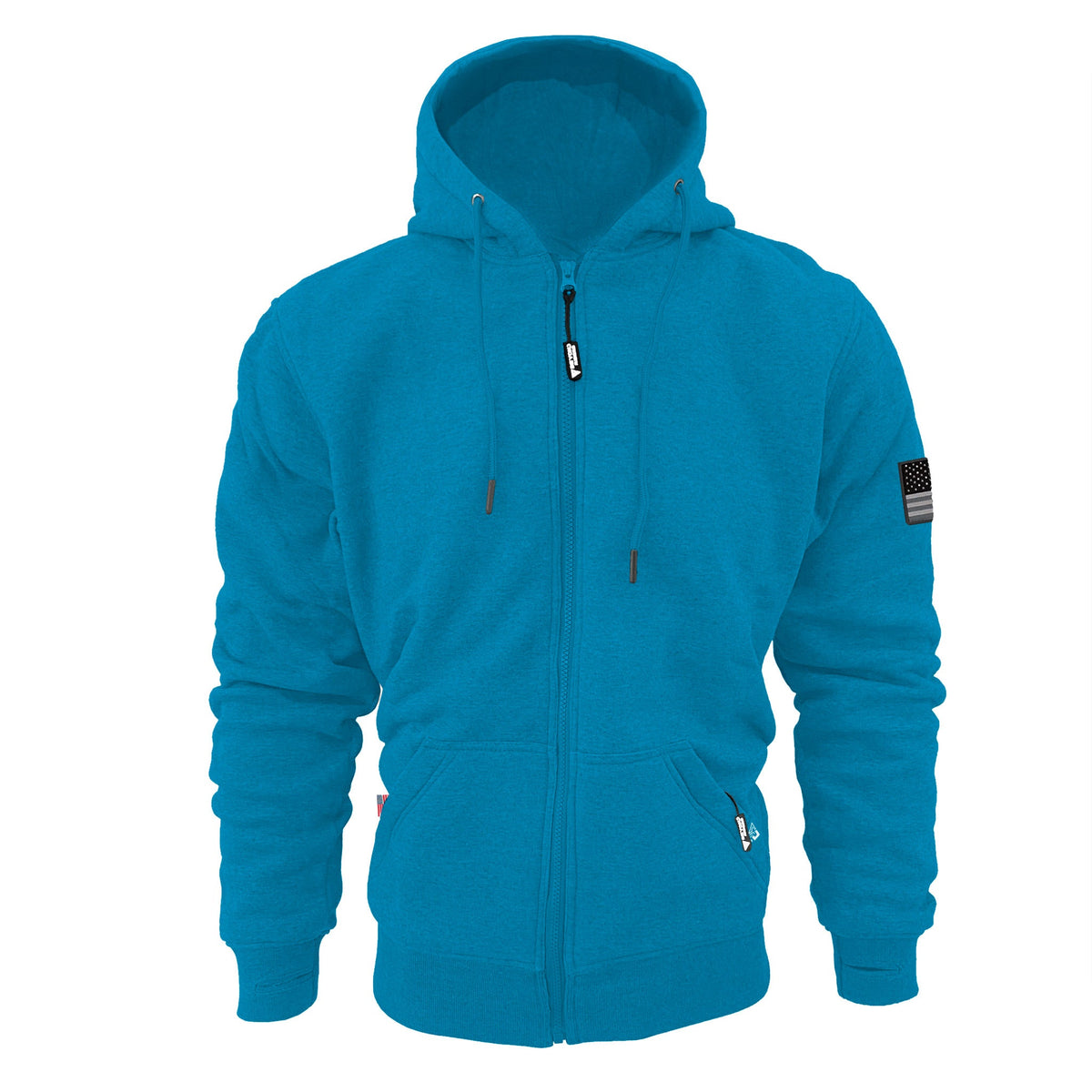 Protective Fleece Unisex Hoodie - Aqua Blue