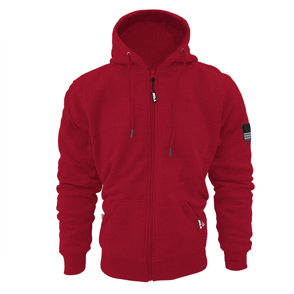 Protective Fleece Unisex Hoodie - Red Maroon