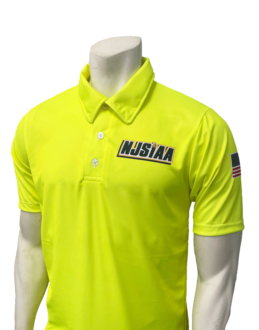 Smitty USA-600 NJSIAA Men's Field Hockey Referee Shirt in Yellow - front view