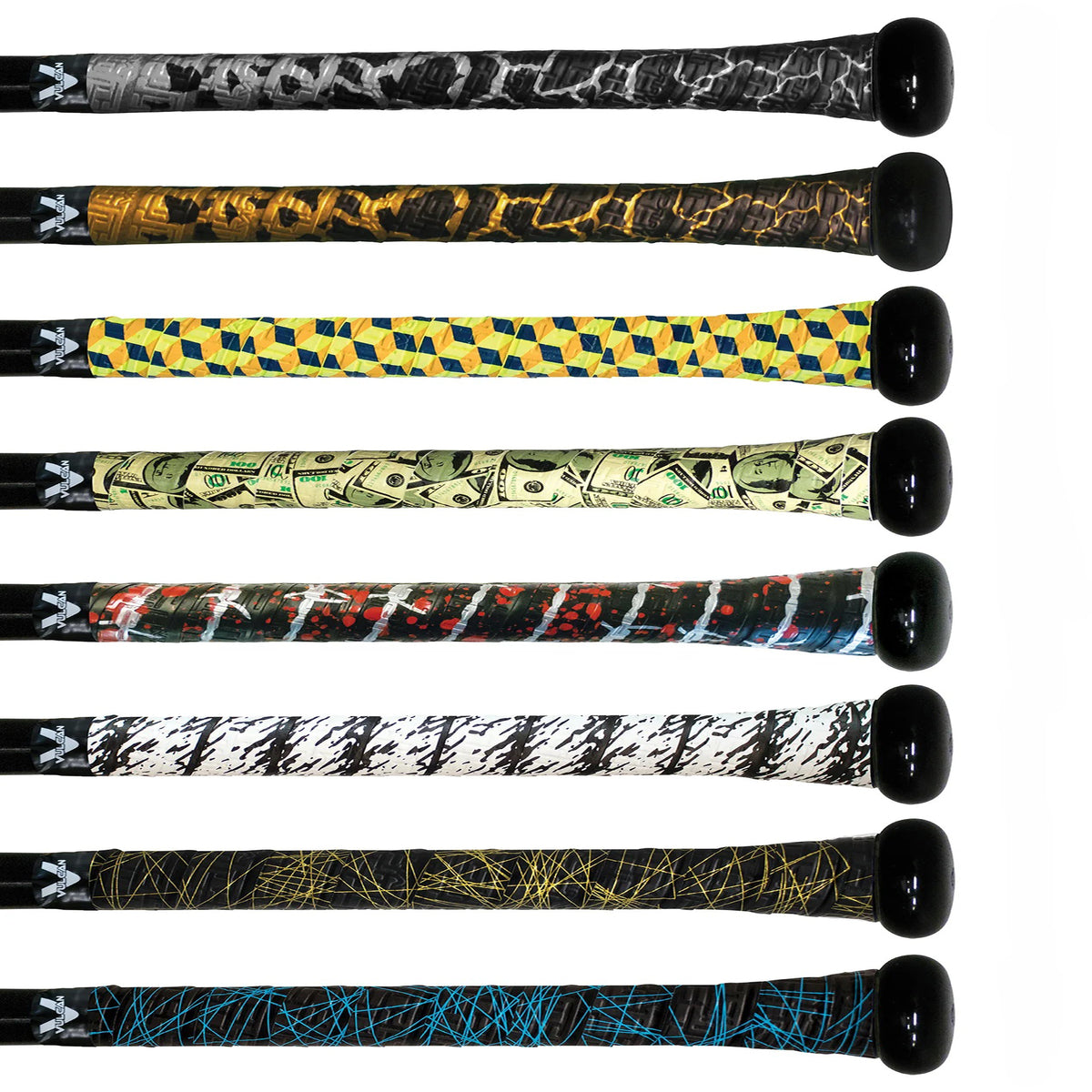 Vulcan Baseball & Softball Bat Grips - Uncommon Series