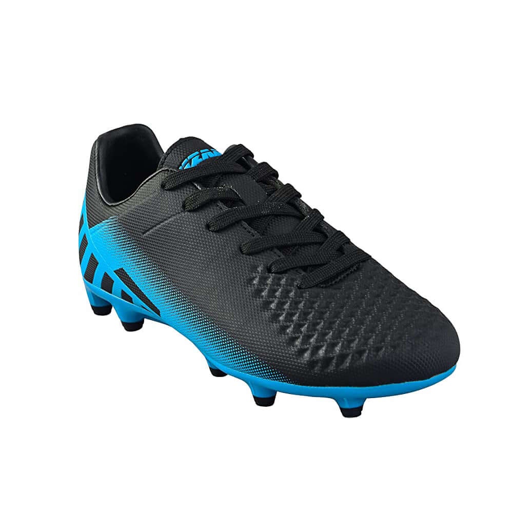 Vizari Santos Junior Kids Firm Ground Soccer Cleats – Black/Sky Blue