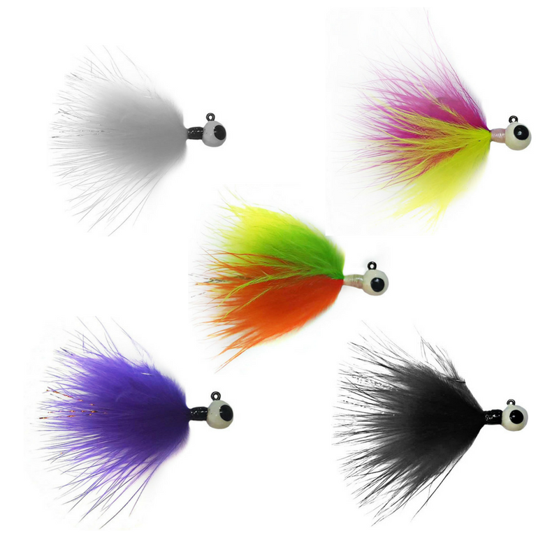 Tungsten Marabou Jigs (5 Pack)