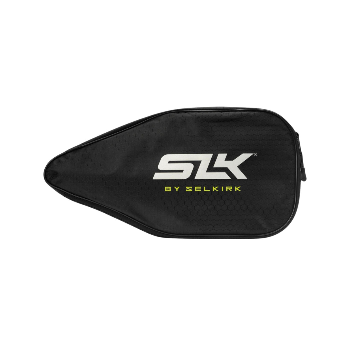 Selkirk SLK pickleball paddle protective case with a zippered closure and contoured shape designed to hold a single paddle.