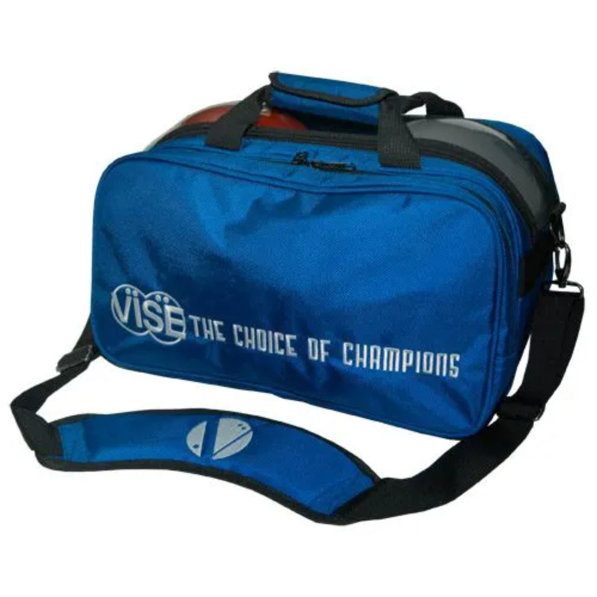 Vise 2 Ball Clear Top Plus Bowling Bag - front view
