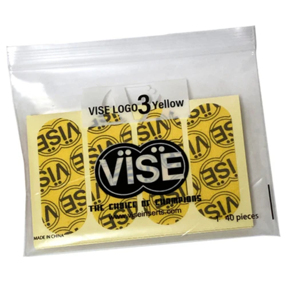 Vise Hada Patch Logo Tape 1″ Yellow Quick Release - front view