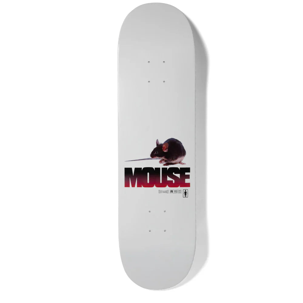 Girl Carroll Mouse One Off Skateboard Deck - 8.5"