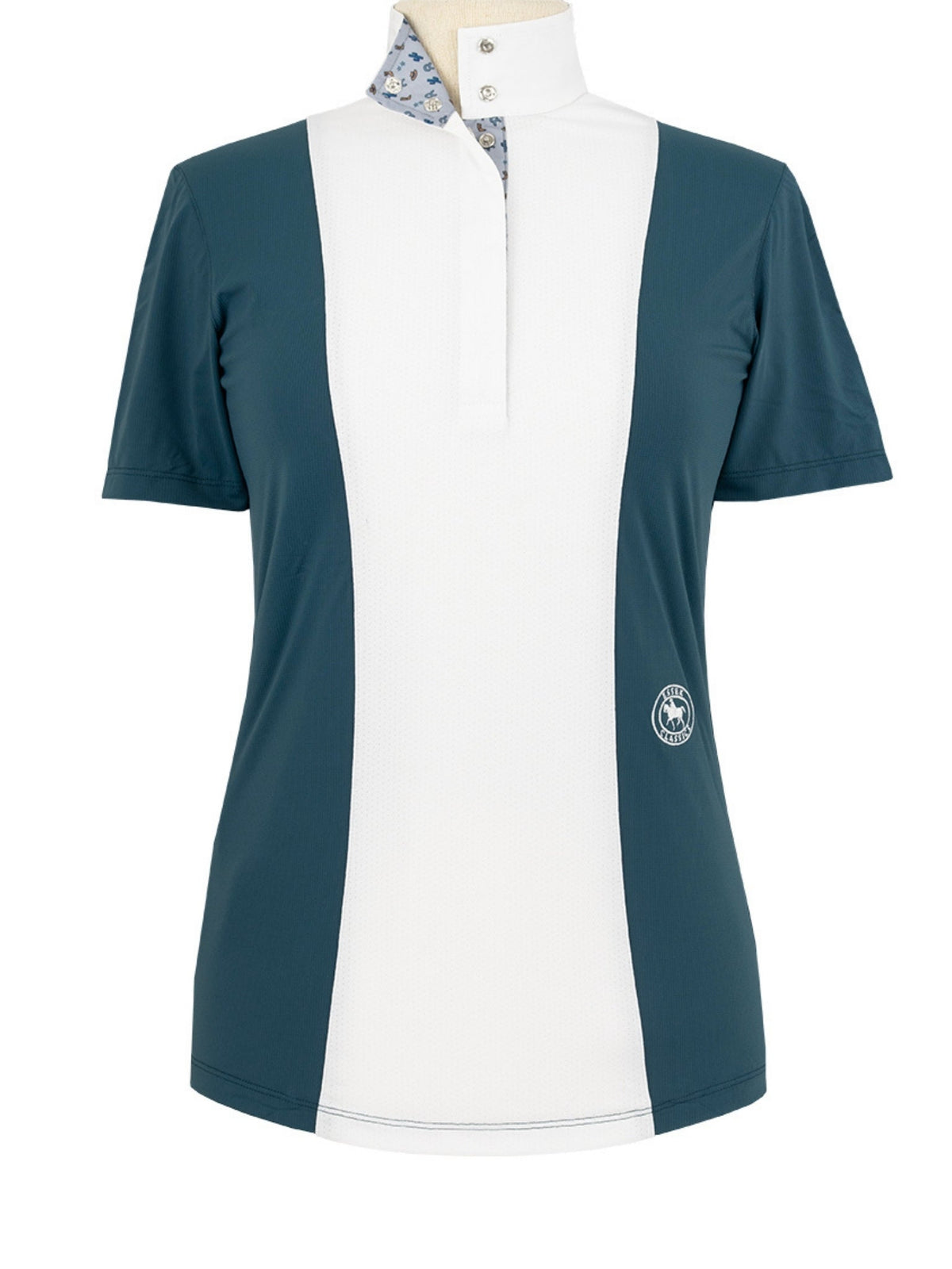 Ladies "Luna II" Teal with Boot Scootin' Short Sleeve Performance Show Shirt