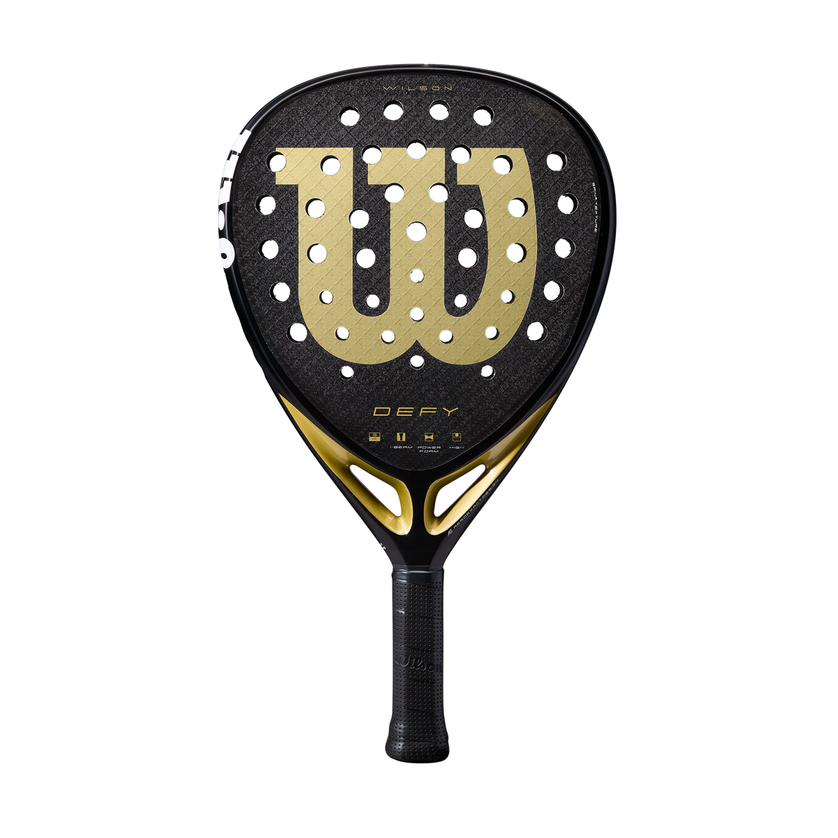 Wilson Defy V1 Padel Racket, Black/Gold - main view
