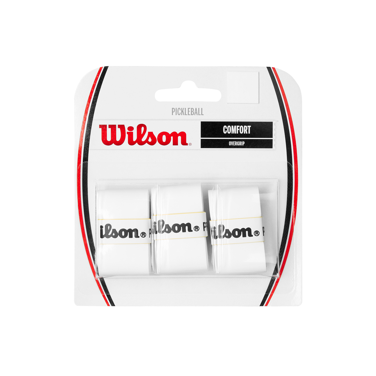 Wilson Pickleball Pro Overgrip, 3 Pack, White - main view