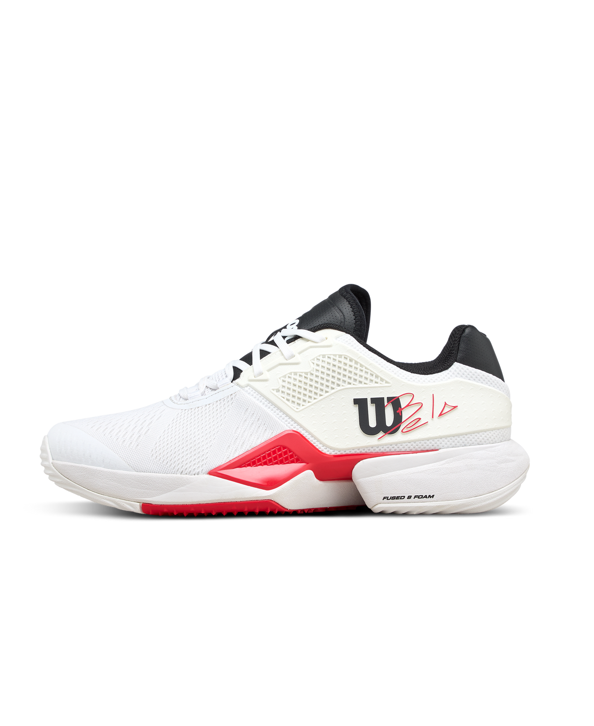 Wilson Bela Tour Mens Padel Shoes, White/Infrared/Black - main view