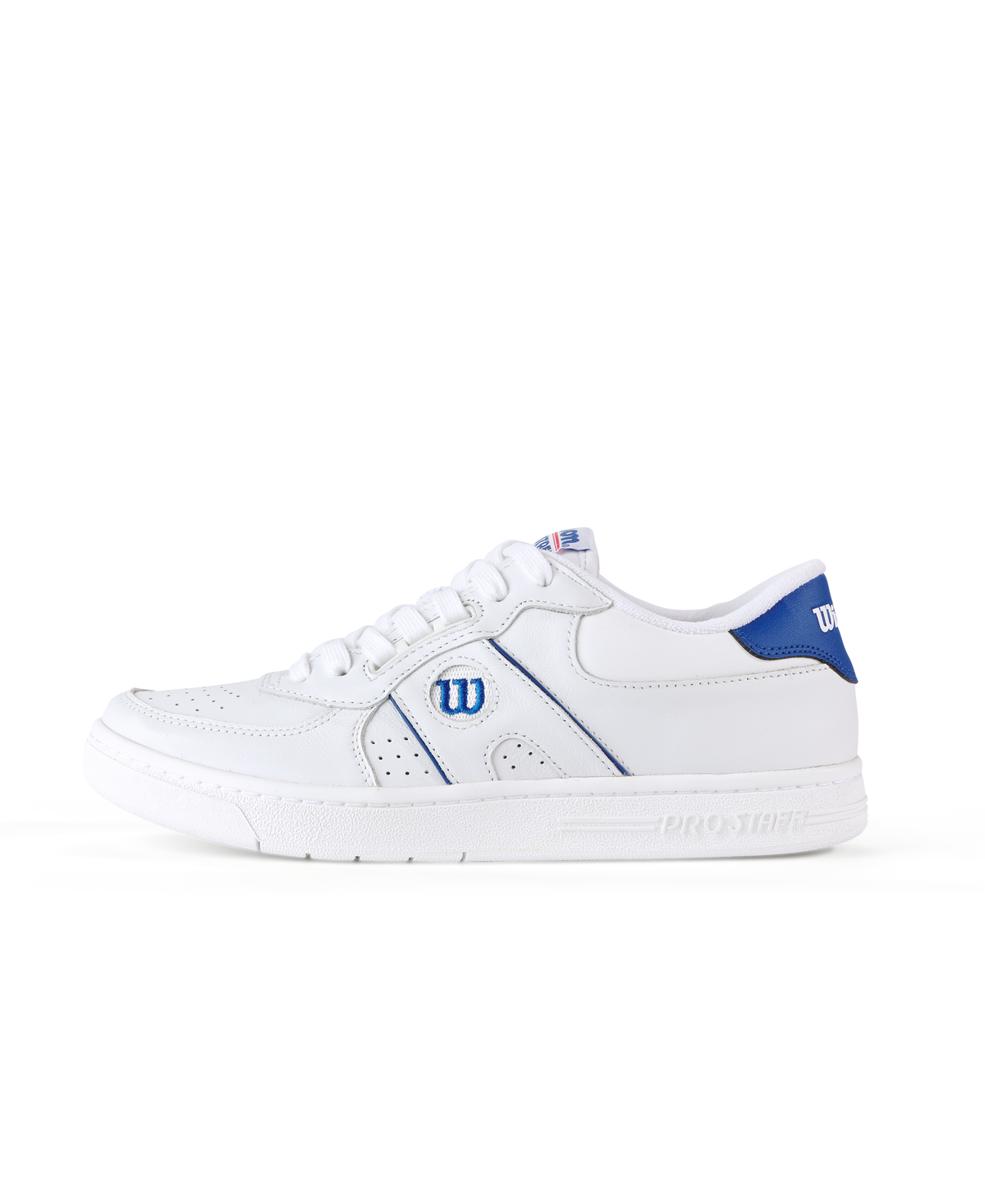 Wilson Pro Staff 87 Unisex Court Sneakers, White/White/Deja Vu Blue - main view