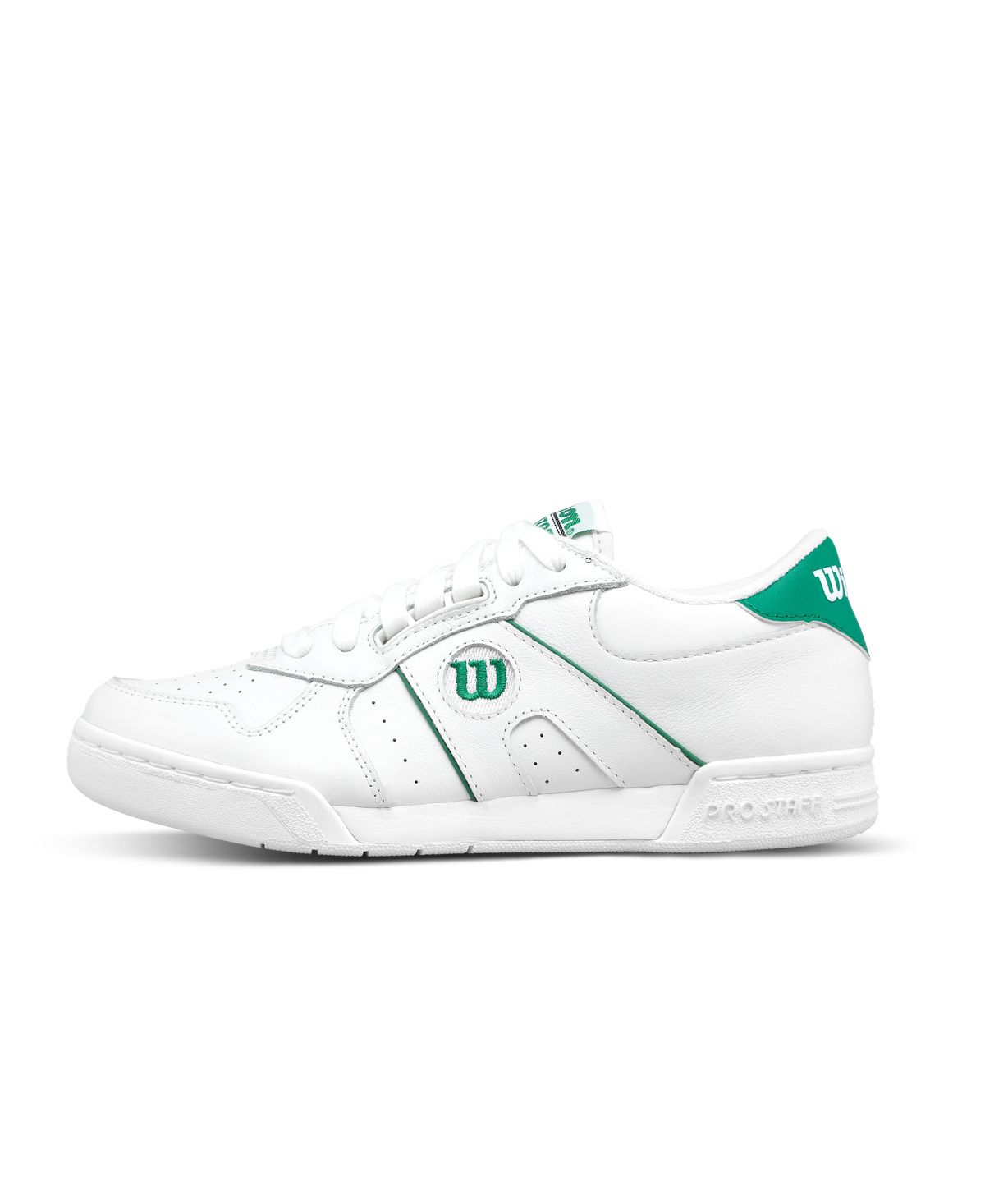 Wilson Pro Staff 87 Womens Tennis Shoes, White/White/Bosphorus - main view