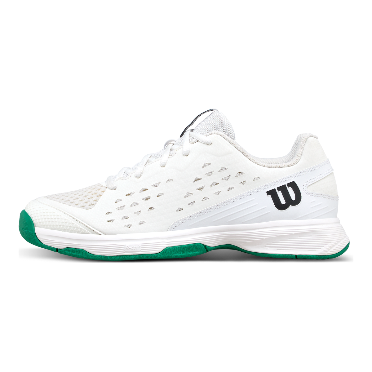 Wilson Rush Pro L Junior Tennis Shoes, White/Bosphorus - main view