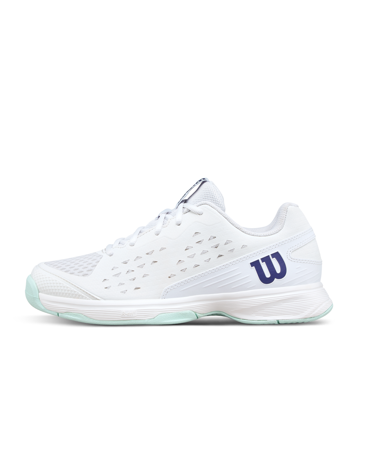 Wilson Rush Pro L Junior Tennis Shoes, White/Bay/Skipper Blue - main view
