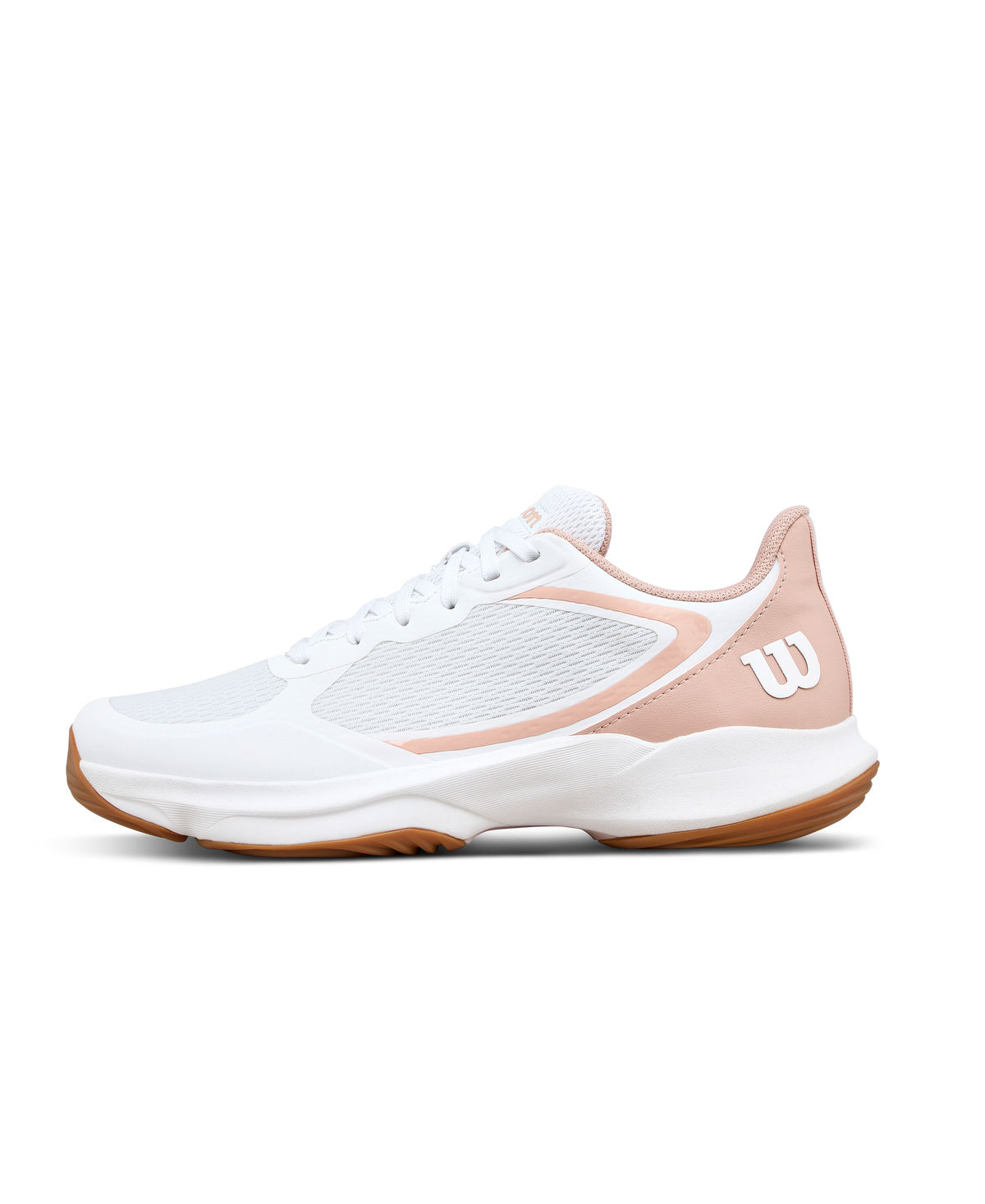 Wilson Hurakn Lite Womens Padel Shoes, White/Cameo Rose/Gum - main view