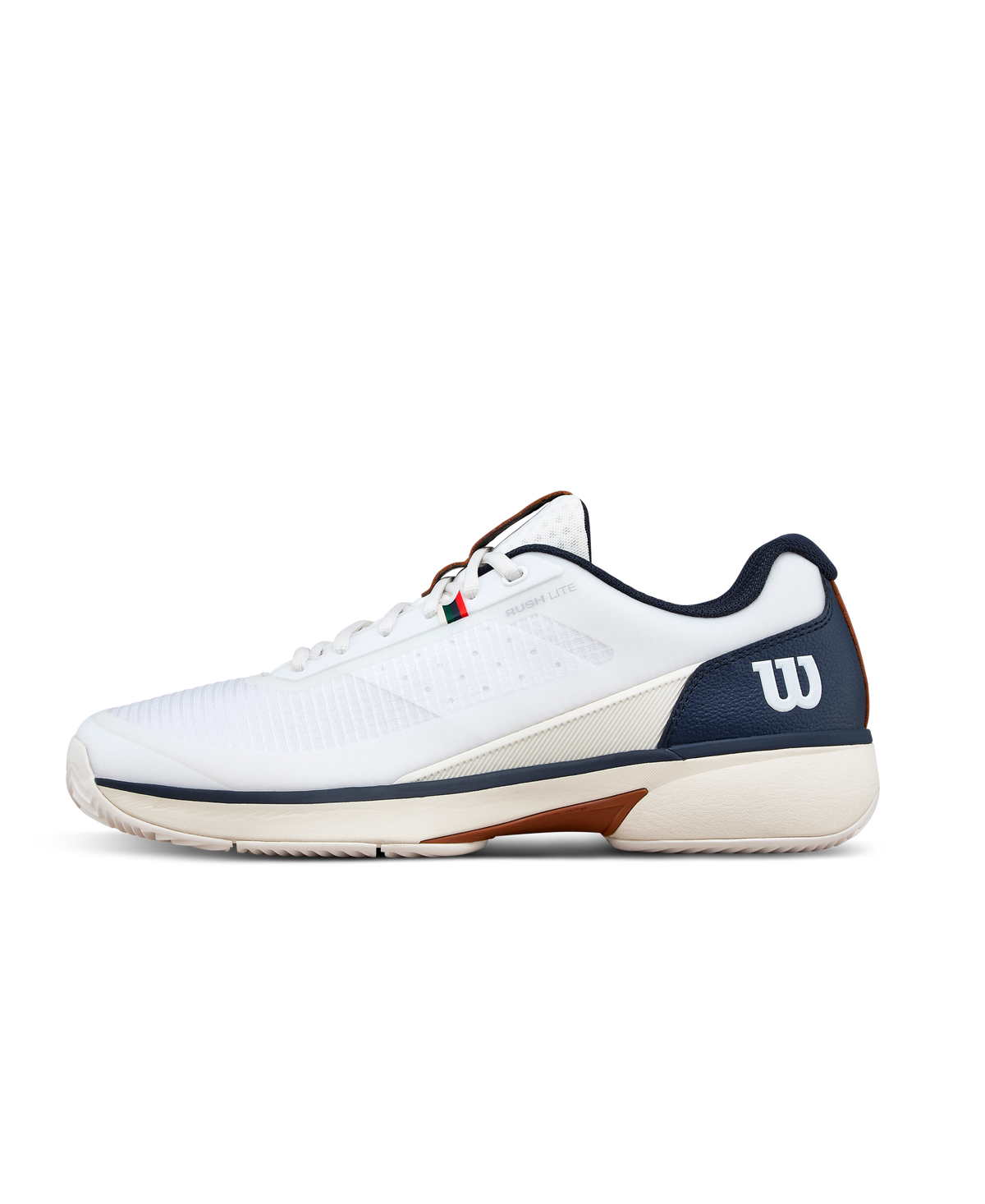 Wilson Rush Lite 5 Clay Mens Tennis Shoes, White/Navy Blazer - main view
