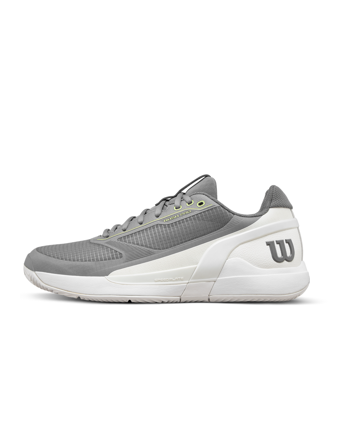 Wilson Rush Pro 5 Clay Mens Tennis Shoes, Titanium/Snow White/Black - main view