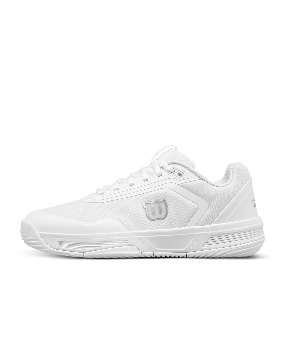 Wilson CourtGlide Womens Padel Shoes, White/White/Silver - main view