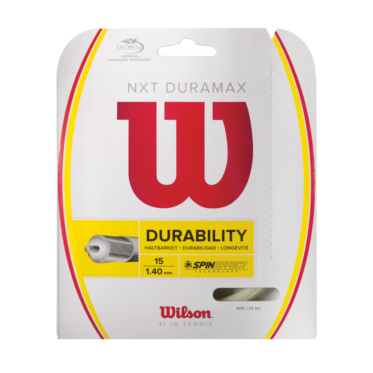 Wilson NXT Duramax 15 Gauge Multifilament Tennis String Set, 40 ft, Natural - main view