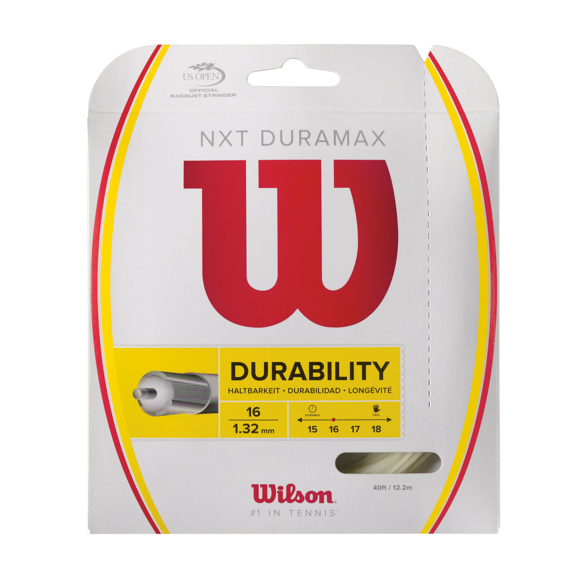 Wilson NXT Duramax 16 Gauge Tennis String, 40 ft Set, Natural - main view