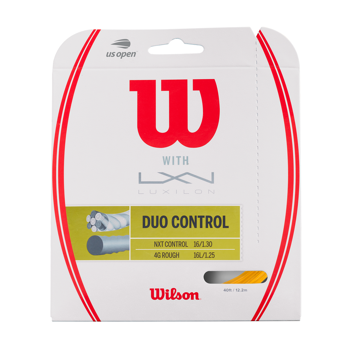 Wilson Duo Control Hybrid Tennis String Set, 16/17 Gauge, Gold/Natural - main view